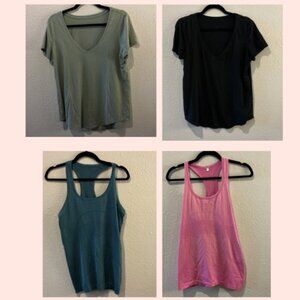 Lululemon Women’s Tops Lot | 4 Pieces | Tees & Tanks | Size 8 + M/L